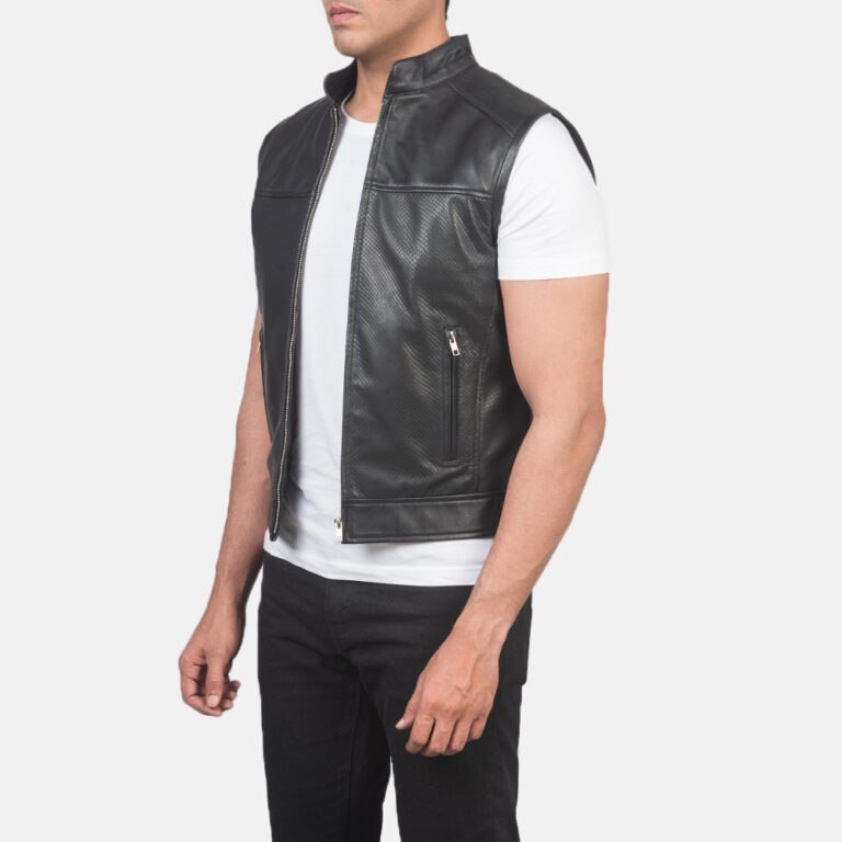 Mens Roland Black Leather Biker Vest_3732-3-1618225312756